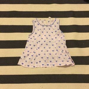 Short sleeved heart patterned shirt